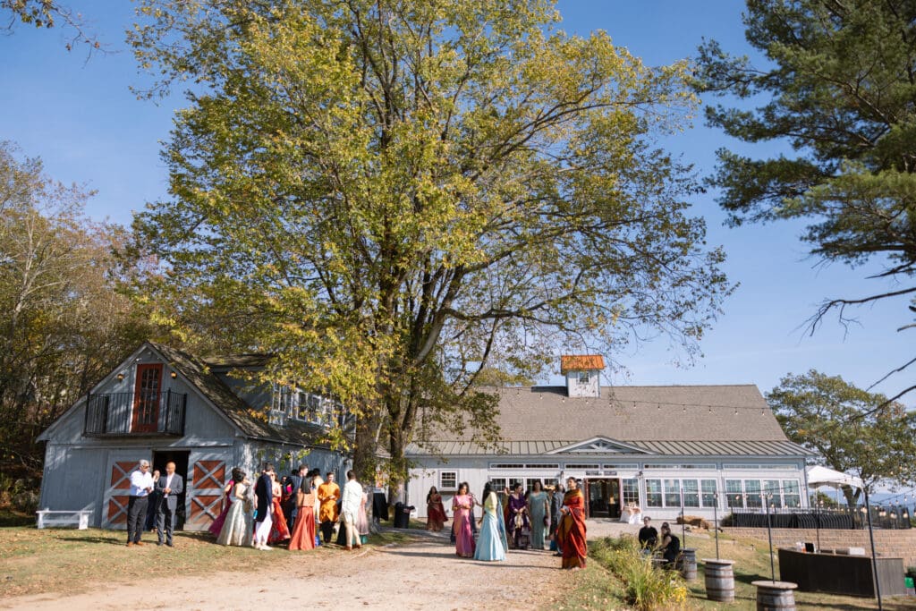 Blended Indian wedding at the Cobb Hill Estate in New Hampshire. 