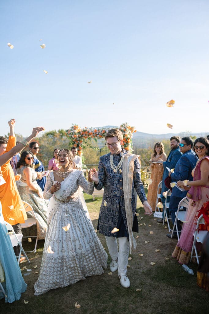 Blended Indian wedding at the Cobb Hill Estate in New Hampshire. 