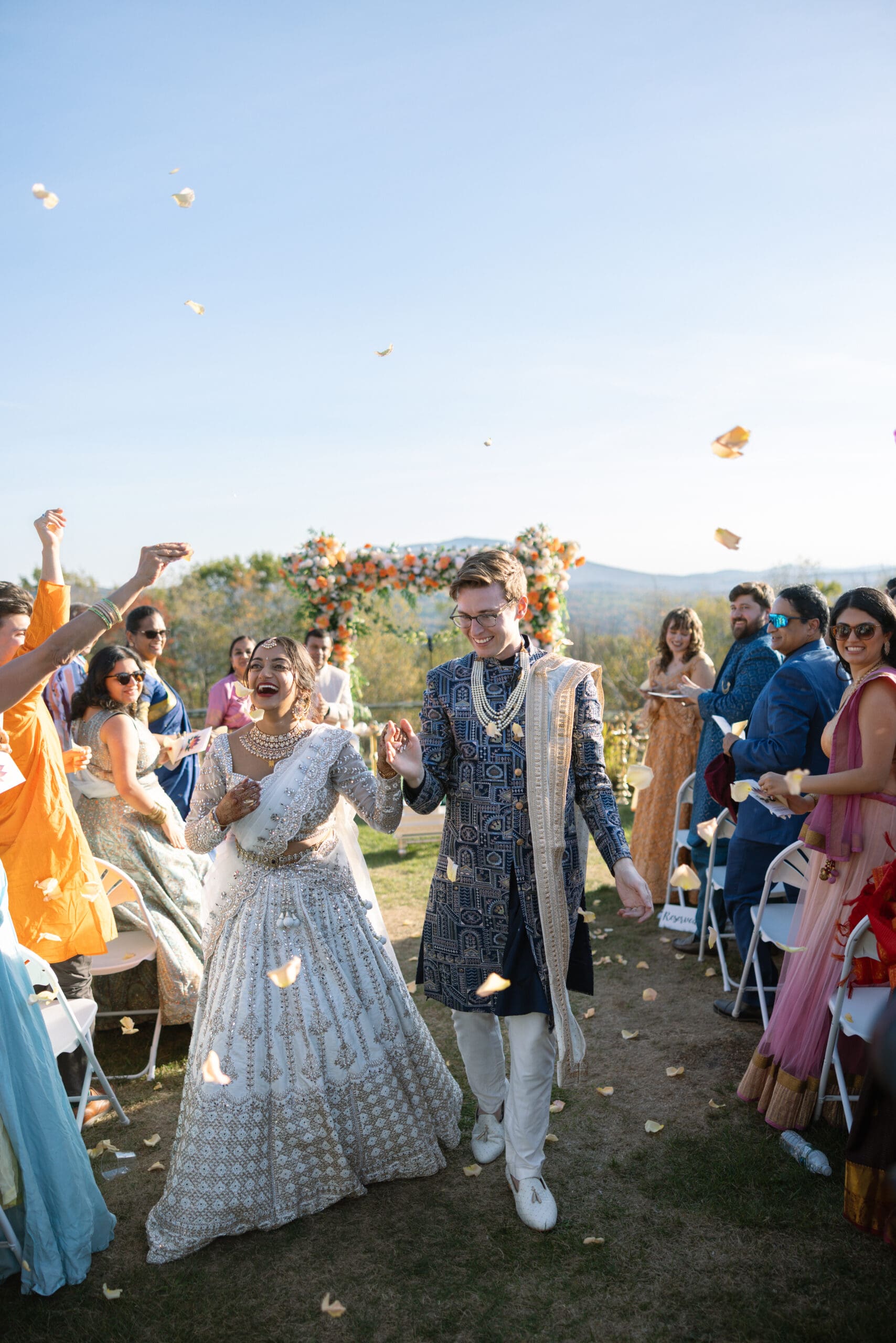 Blended Indian wedding at the Cobb Hill Estate in New Hampshire.