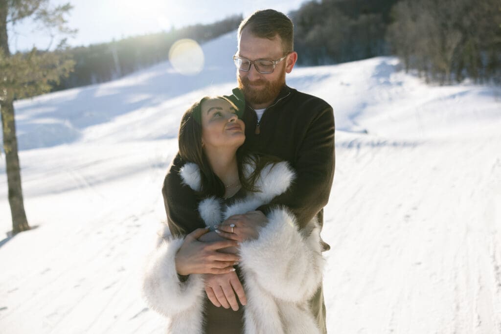 Luxury Ski Engagement Session at Killington, Vermont