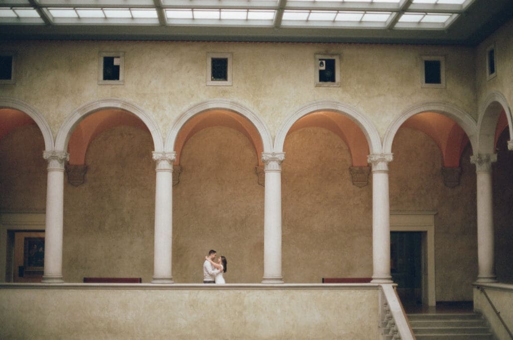 Worcester Art Museum engagement session.
