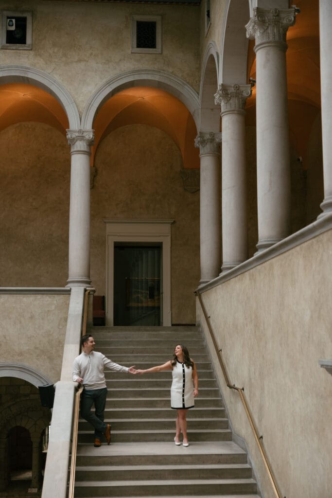 Worcester Art Museum engagement session.