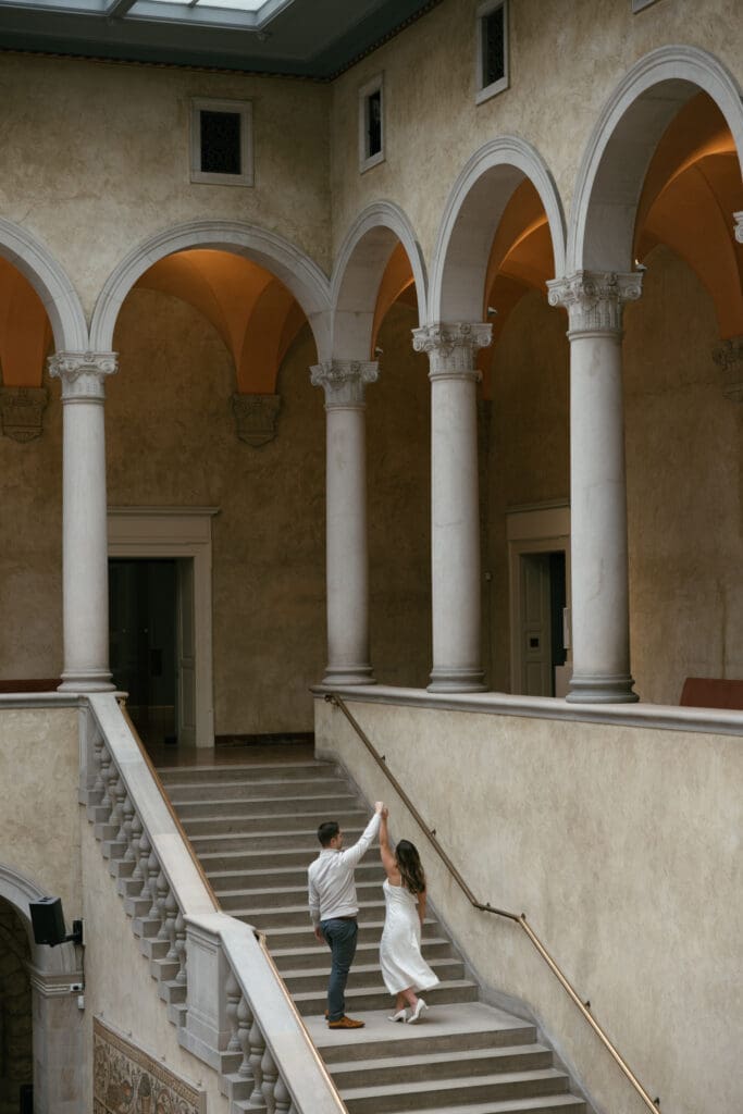 Worcester Art Museum engagement session.