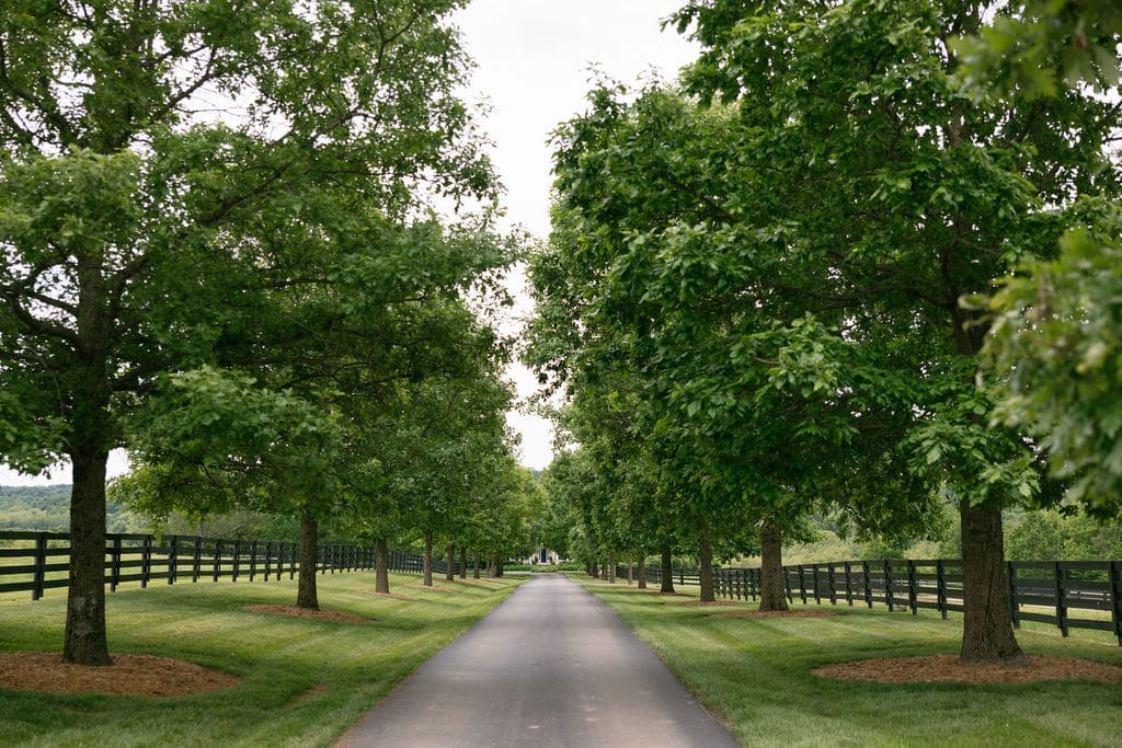 Entrance to Ashbourne Farms in La Grange, Kentucky. 