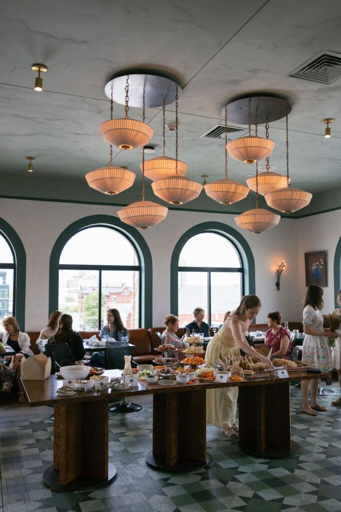 Bridal luncheon at Hotel Genevieve in Louisville, Kentucky. 